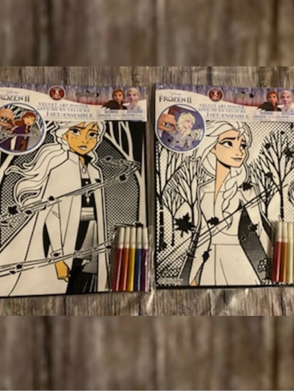 💞 New Set of 2 Disney Frozen Velvet Posters with Markers